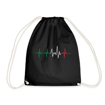 heartbeat Italy - Drawstring Bag - black - Front