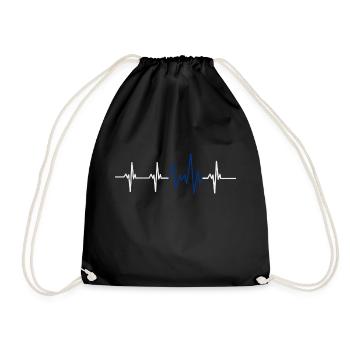 battement de cœur Finlande - Sac de sport léger - noir - Devant