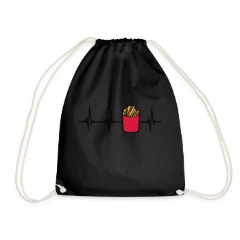 Pulse French Fries - Drawstring Bag - black - Front