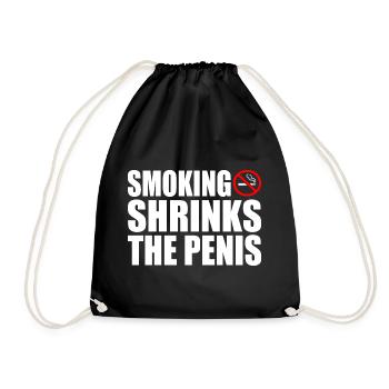 Smoking shrinks the penis - Turnbeutel - Schwarz - Vorne