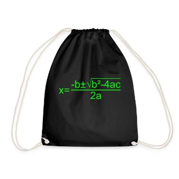 Formule quadratique pour la classe de mathématiques 3 - Sac de sport léger - noir - Devant