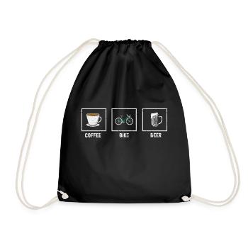 Coffee Bike Beer Awesome Designs T-Shirt - Drawstring Bag - black - Front