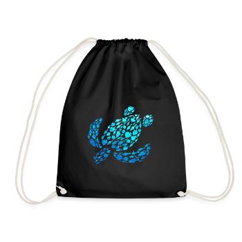 Tortue Mer Océan Animaux Tortue - Sac de sport léger - noir - Devant