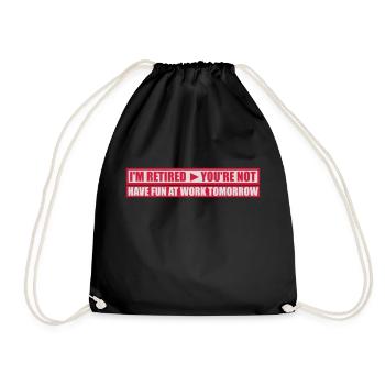 have fun at work - Drawstring Bag - black - Front
