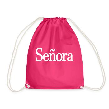 Señora Engagement Bride To Be Wedding Party - Drawstring Bag - fuchsia - Front