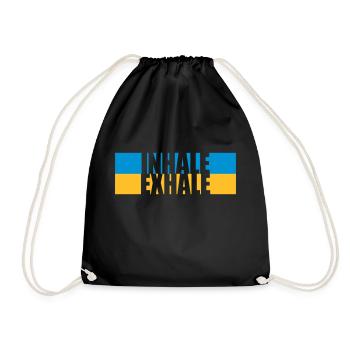 Inspirez expirez Yoga citation - Sac de sport léger - noir - Devant