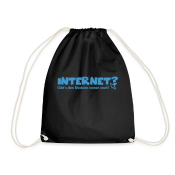 Internet Shirt - Turnbeutel - Schwarz - Vorne
