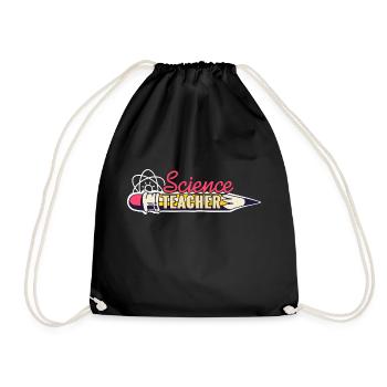 SCIENCE Teacher Awesome Retro Science Designs - Turnbeutel - Schwarz - Vorne