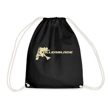 Lumière silhouette de roller - Sac de sport léger - noir - Devant