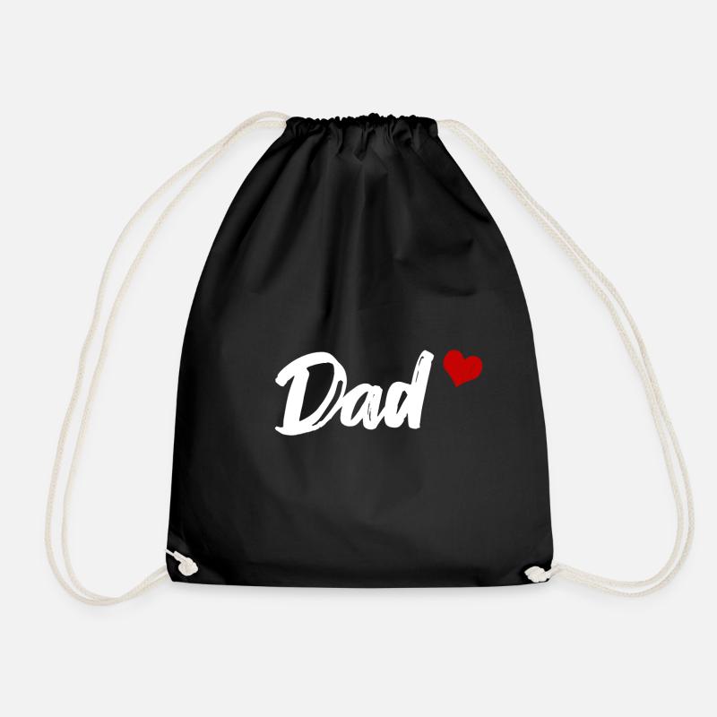 Dad Herz Papa Vater - Turnbeutel - Schwarz