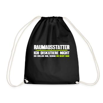 Interior Decorator Gift Funny Saying - Drawstring Bag - black - Front