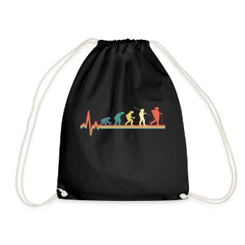 Hiking Hiking Mountains Evolution - Drawstring Bag - black - Front