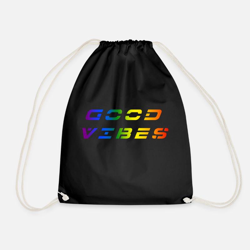 Good Vibrations - Drawstring Bag - black