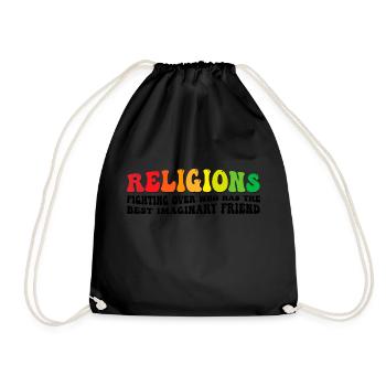 Les religions se disputent pour savoir qui a le meilleur - Sac de sport léger - noir - Devant