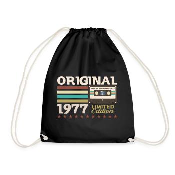 46e anniversaire Cassette novembre Vintage 1977 - Sac de sport léger - noir - Devant