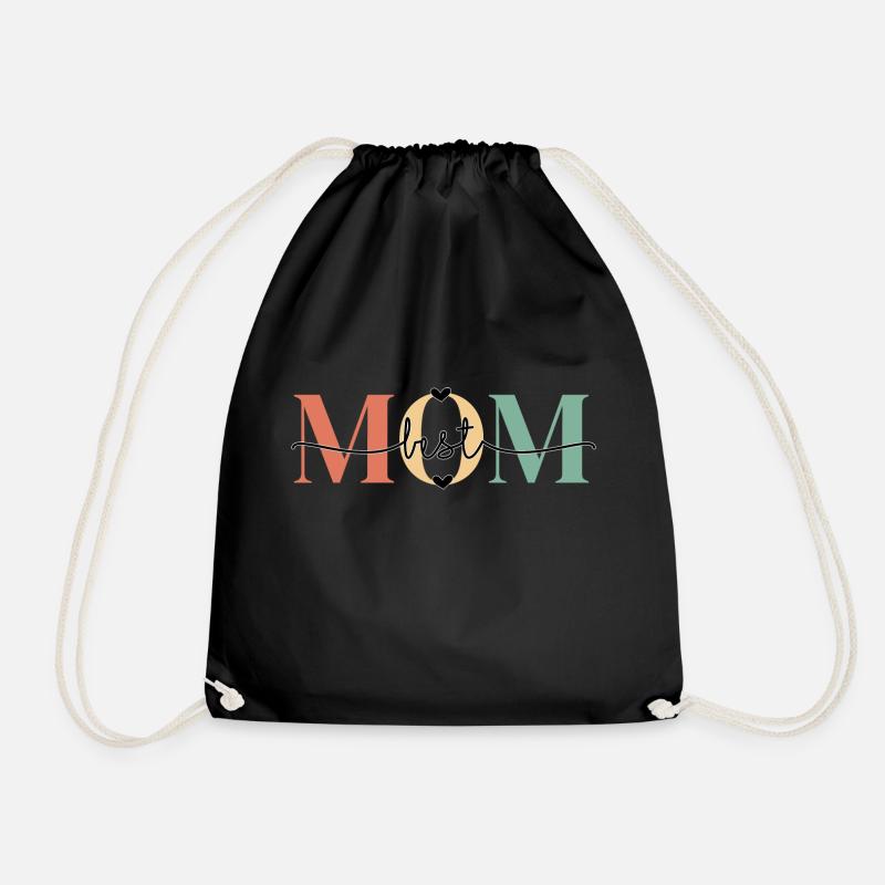 Best Mom 3 bunt - Turnbeutel - Schwarz