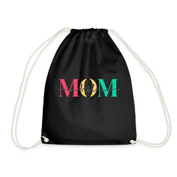 Best Mom colorful 2 - Drawstring Bag - black - Front
