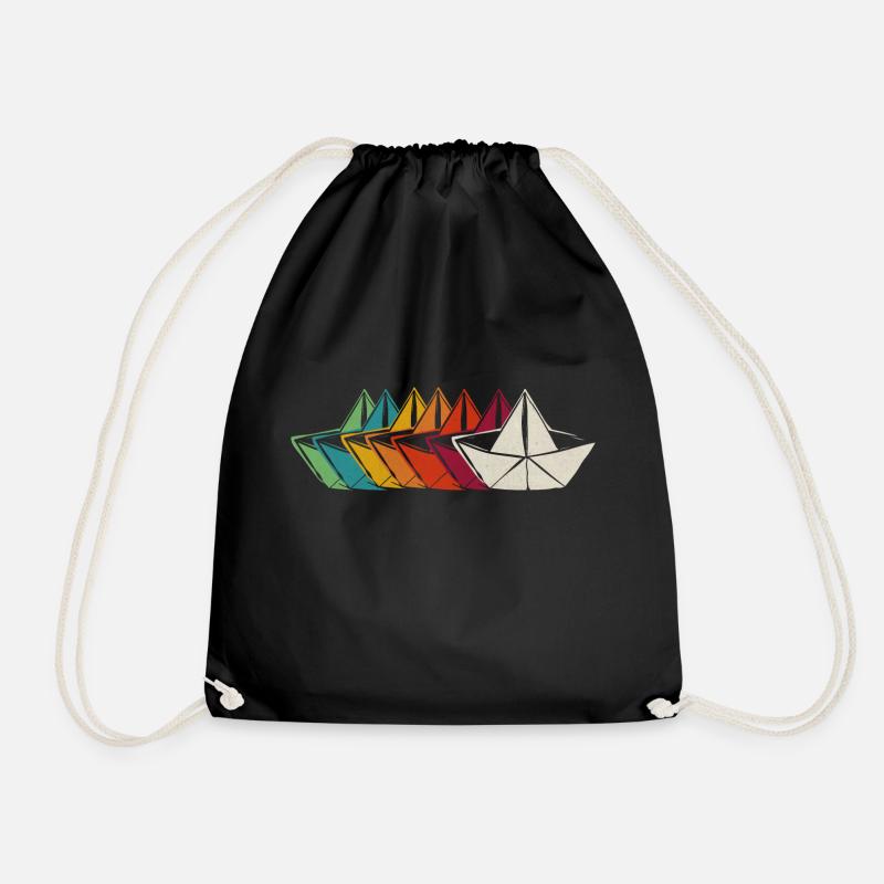 Papierboot Kapitän - Turnbeutel - Schwarz