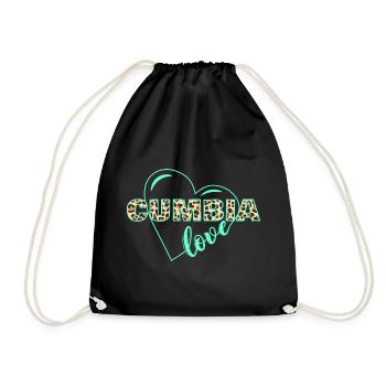 Cumbia Love Animal Print - Drawstring Bag - black - Front