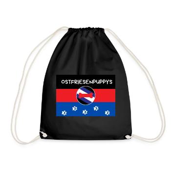 OSTFRIESENPUPPYS - Turnbeutel - Schwarz - Vorne