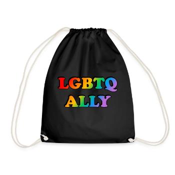 LGBTQ-Verbündeter - Turnbeutel - Schwarz - Vorne