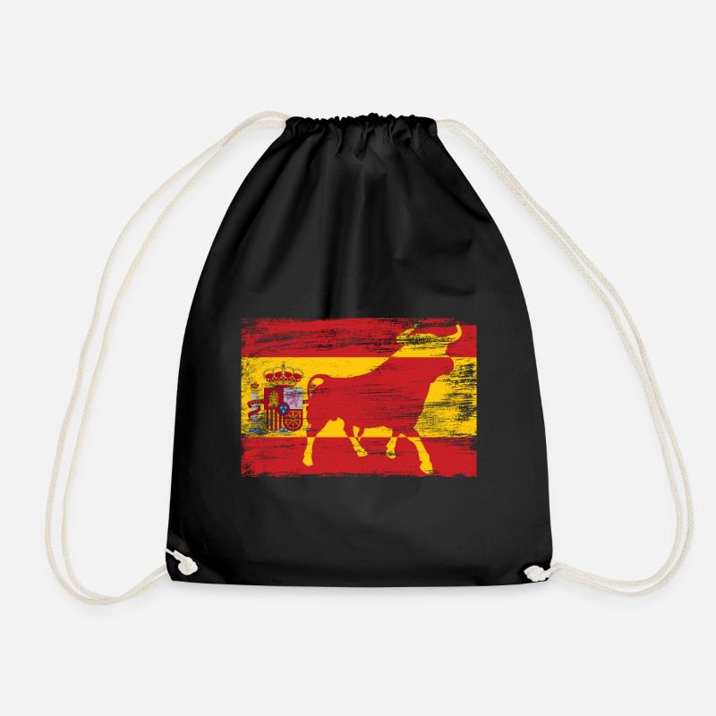 Spanien Stier Flagge - Turnbeutel - Schwarz