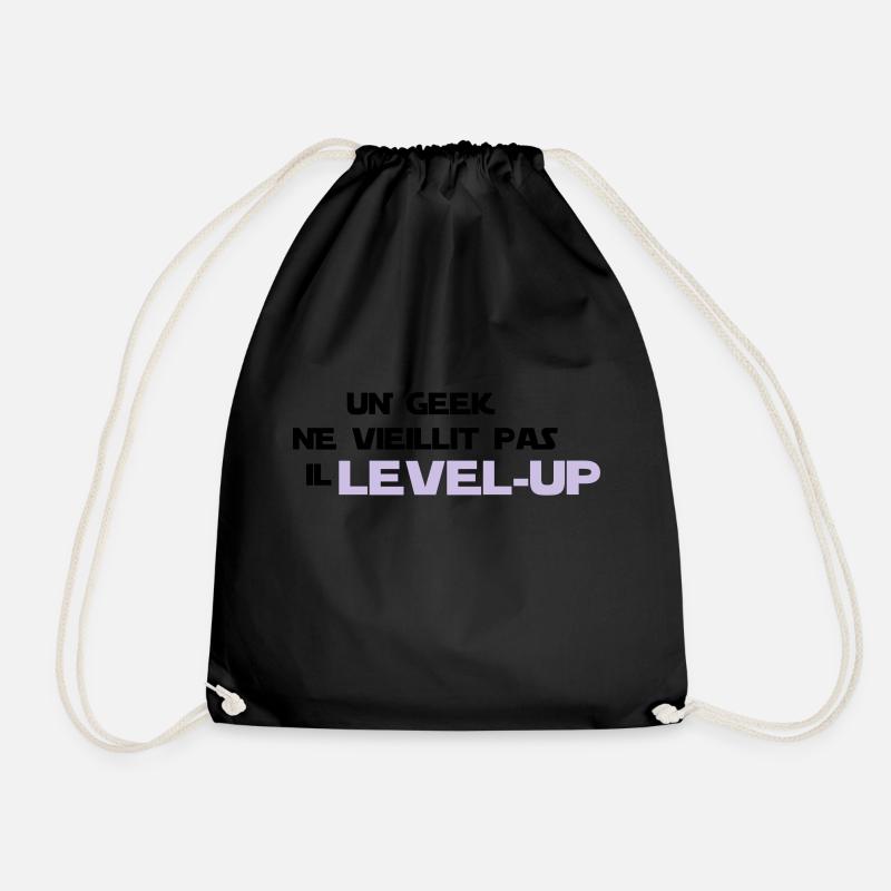 un_geek ne vieillit pas il Level up - Sac de sport léger - noir