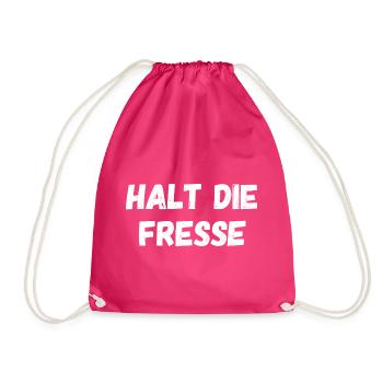 HALT DIE FRESSE - Turnbeutel - Fuchsia - Vorne