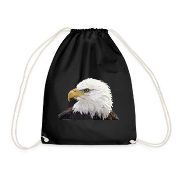Bald eagle - Drawstring Bag - black - Front