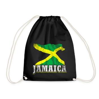 Jamaica Flag - Drawstring Bag - black - Front