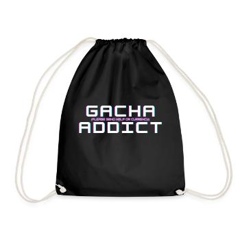 Gacha Addict - Drawstring Bag - black - Front