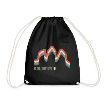 Dolomiti Tre Cime di Lavaredo E5 South Tyrol Italy - Drawstring Bag - black - Front