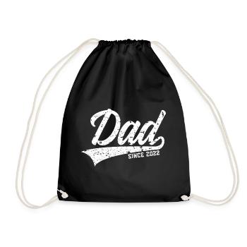 PAPA SEIT 2022 DAD SINCE 2022 - Turnbeutel - Schwarz - Vorne