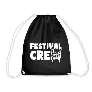 FESTIVAL CREW Party Team Music Celebrations - Drawstring Bag - black - Front