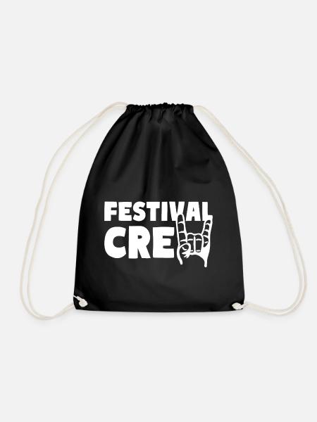 FESTIVAL CREW Party Team Musik Feiern - Turnbeutel - Schwarz