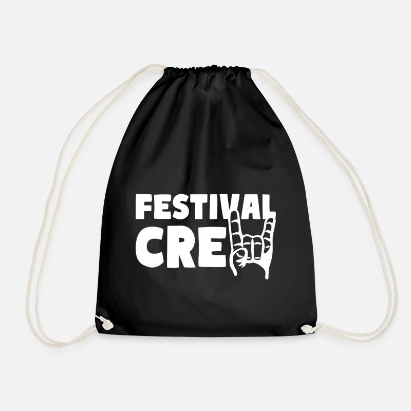FESTIVAL CREW Party Team Musik Feiern - Turnbeutel - Schwarz
