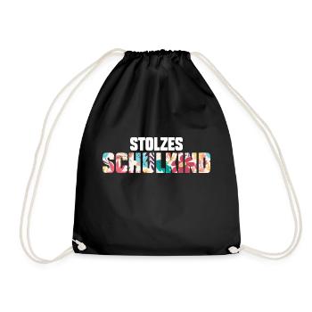Schüler Schulanfang Einschulung Schulkind - Turnbeutel - Schwarz - Vorne