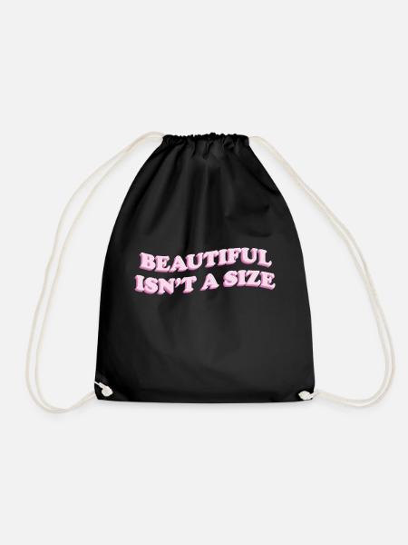 beautiful isn t a size - Turnbeutel - Schwarz