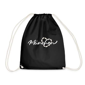 Mon cœur bat pour Munich - Blanc - Sac de sport léger - noir - Devant