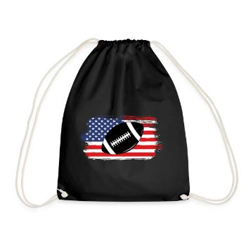 Football américain USA Flag US Football - Sac de sport léger - noir - Devant