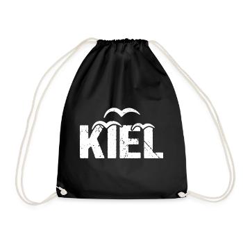 Kiel Möwe Hansestadt Kiel - Turnbeutel - Schwarz - Vorne