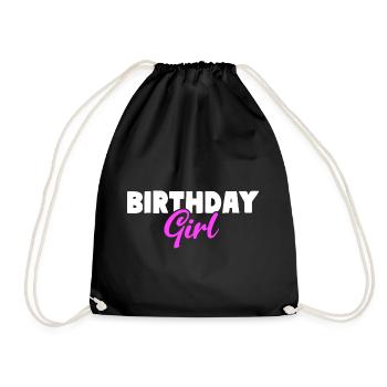Fille d’anniversaire - Sac de sport léger - noir - Devant
