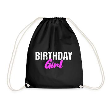 Anniversaire Fille Geburtstag - Sac de sport léger - noir - Devant
