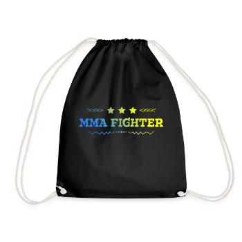 MMA Fighter Mixed Martial Arts - Turnbeutel - Schwarz - Vorne