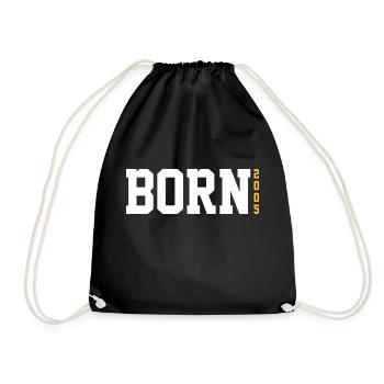 18th birthday Young girls 18 years 2005 funny - Drawstring Bag - black - Front