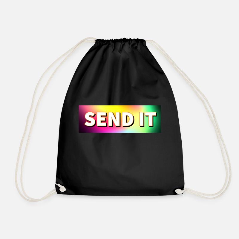 SEND IT Boxlogo - Turnbeutel - Schwarz