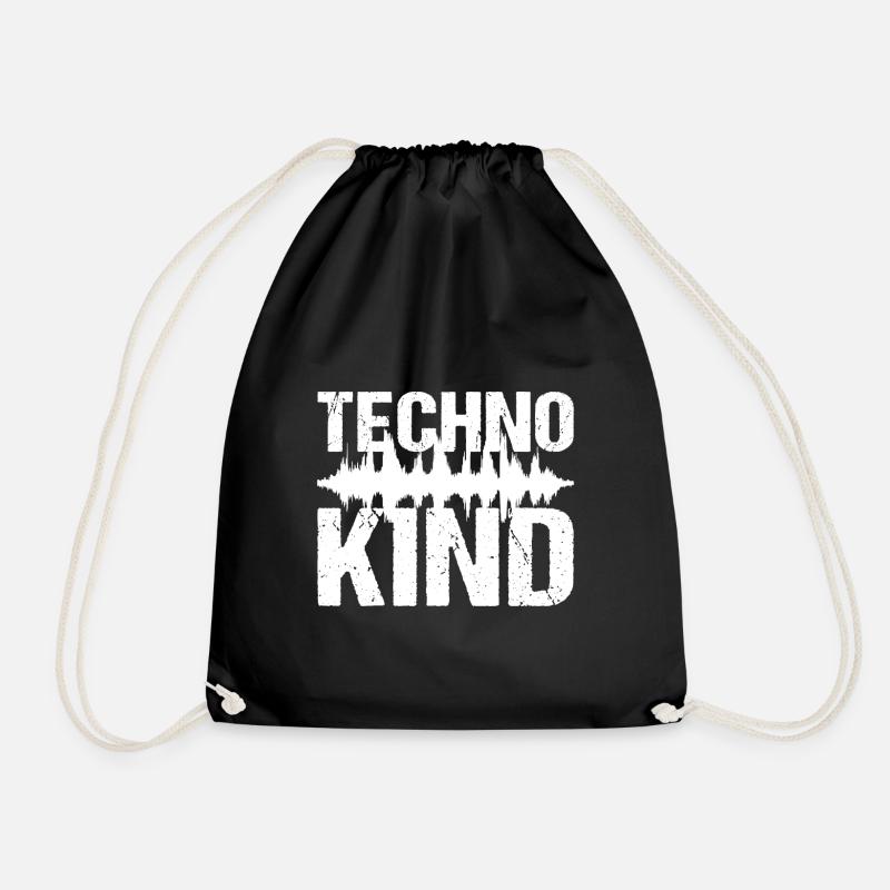 Techno Kind Techno Musik - Turnbeutel - Schwarz