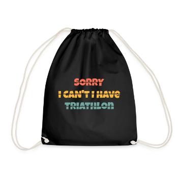 T shirt Sorry I can't i have triathlon - Sac de sport léger - noir - Devant