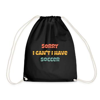 T shirt Sorry I can't i have soccer - Sac de sport léger - noir - Devant