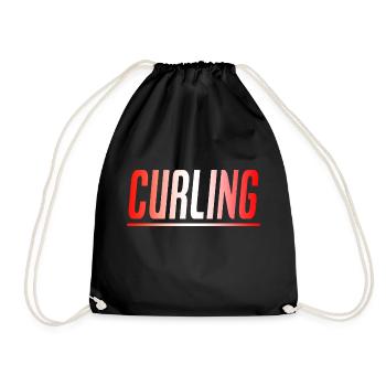 CURLING GESCHENK SPORT SCHWEIZ - Turnbeutel - Schwarz - Vorne